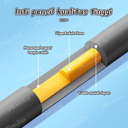 Aimilo Pensil Warna Tanpa 12/24 Warna Kayu Wood-Free Color Pencil